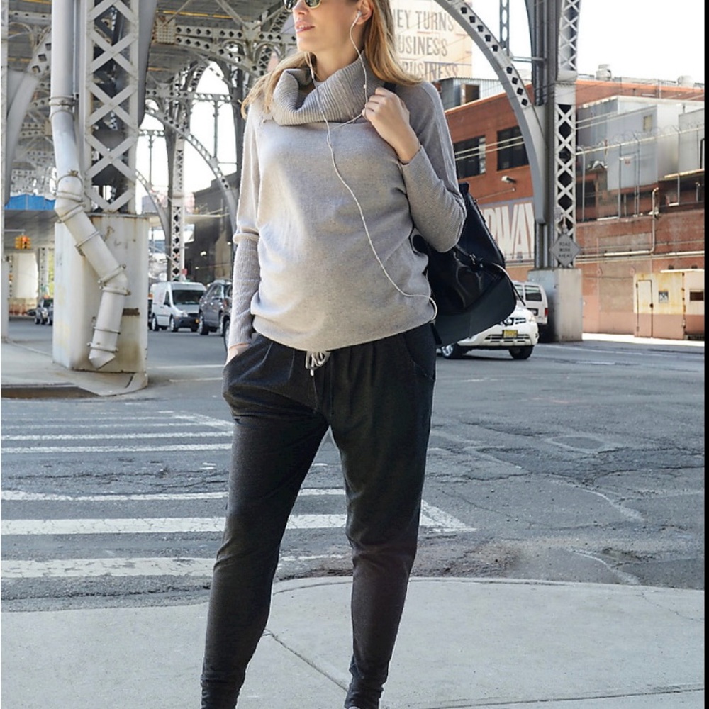 Seraphine Maternity Gray Marl Roll Neck Maternity & Nursing Sweater